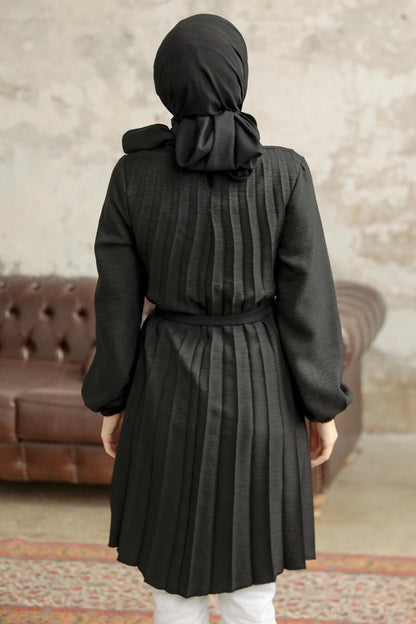 Pleated Black Tunic