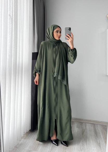 Prayer Abaya Olive- Green